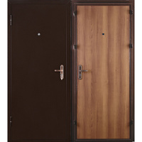 Дверь входная Промет Спец Про левая медный антик - итальянский орех 960х2060 мм
