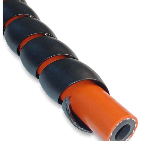 Спиральная пластиковая защита PARLMU HPS-32-C11, полипропилен высокой очистки, размер 32, выпуклая поверхность, цвет чер
