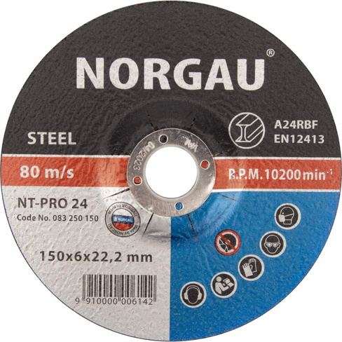 Диск шлифовальный по стали NORGAU NT-PRO 24