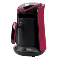 Кофеварка электрическая HOTTER HX-1100R чёрная с розовым, автоотключение, 300мл, 600Вт Hotter