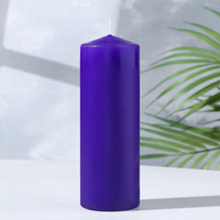 Свеча - цилиндр, 5х15 см, фиолетовая лакированная Дарим Красиво