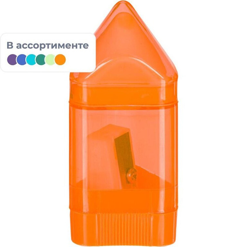 Точилка для карандашей Attache Colorful пластиковая с контейнером