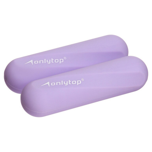 Гантели onlytop для универсального отягощения, 2 шт., 0,5 кг, цвет фиолетовый ONLYTOP