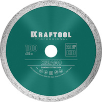 KRAFTOOL Keramo, 180 мм, (22.2 мм, 10 х 2.6 мм), сплошной алмазный диск (36684-180)