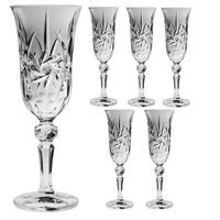 Набор бокалов для шампанского Crystal Bohemia Pinwheel хрустальные 150 мл (6 штук в упаковке)