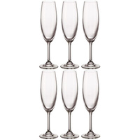 Набор бокалов для шампанского Sylvia стеклянные 220 мл (6 штук в упаковке)