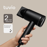 Фен для волос с BLDC-мотором, Tuvio HD18BLI01, черный
