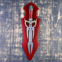 Сувенирный меч на планшете, клинок 27 см, рукоять с головой старца No brand