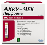 Акку-Чек тест-полоски для глюкометра Перформа №100 Roche (диагностика)