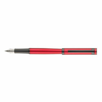 Перьевая ручка Pierre Cardin Brillance, латунь, красная, цвет чернил синий, подарочный футляр