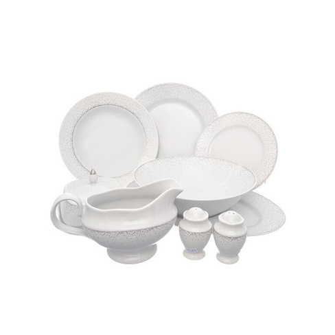 Набор столовой посуды на 6 персон Repast Жемчуг 25 предметов фарфоровый белый (47578)