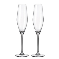 Набор бокалов для шампанского Crystal Bohemia Loxia стеклянные 210 мл (2 штуки в упаковке)