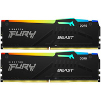 Оперативная память Kingston Fury Beast Black KF560C36BBEAK2-32 DDR5 - 2x 16ГБ 6000МГц, DIMM, Ret