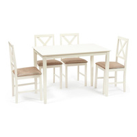 Обеденный комплект эконом Хадсон (стол + 4 стула)- Hudson Dining Set M-lion мебель