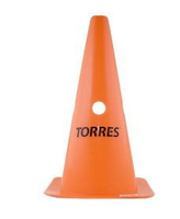 Конус трен. "TORRES" арт.TR1009, пластик, высота 30 см, с отв. для штанги TORRES, оранжевый