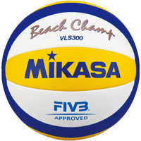Мяч вол. пляжн. "MIKASA VLS300", р.5, FIVB Approved, синт.кожа микрофибра, маш.с,бел-син-жел