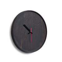 Настенные часы Zakie круглые из массива акации с черной отделкой Ø 30 см M-lion мебель