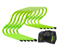 Барьеры тренировочные (набор из 5 штук в сумке), 15-30см (зеленый Neon)