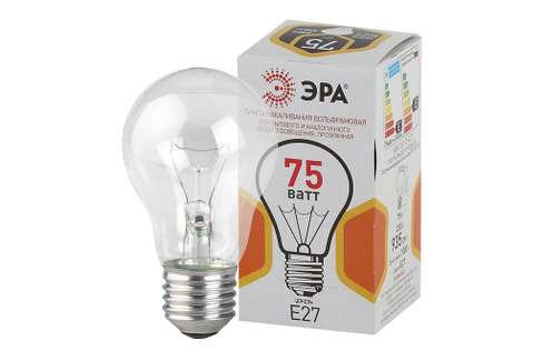 Лампа накаливания ЭРА A50 230-75