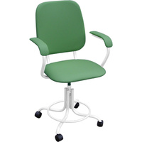 Кресло медицинское винтовое М101-01 зеленый/белый (искусственная кожа)