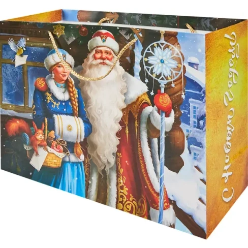 Пакет подарочный «Дед Мороз» 40.6x33 см цвет разноцветный Без бренда 89765