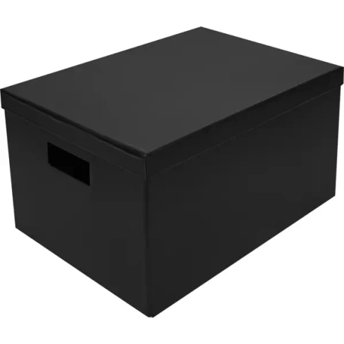 Коробка складная для хранения 27x35x20 см картон черный 2 шт STORIDEA FC2570KB-B S/2