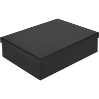 Коробка складная для хранения 27x35x10 см картон черный 2 шт STORIDEA FC2569KB-B S/2