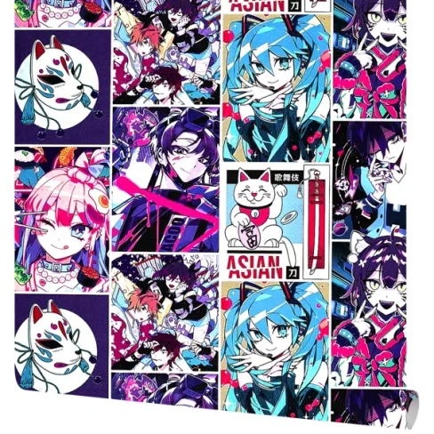 Обои флизелиновые Ateliero Anime фиолетовые AT88191-10 ATELIERO 88191-10 Anime