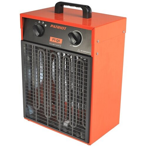 Тепловентилятор электрический PATRIOT PT-Q 9, 400В, терморегулятор, ТЭН, кабельный ввод / портативный обогреватель / быт