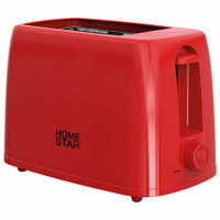 Тостер HomeStar HS-1015, цвет: красный, 650 Вт HOMESTAR