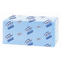 Luscan Салфетки бумажные Luscan Profi Pack 1 слой, 24х24 пастель голубые 400 шт/уп