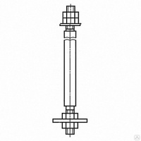 Болты фундаментные с анкерной плитой Тип 2.2